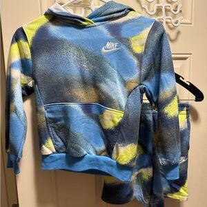 Nike Boys Sportswear Club Fleece Hoodie with shorts Set, Blue,  6-7